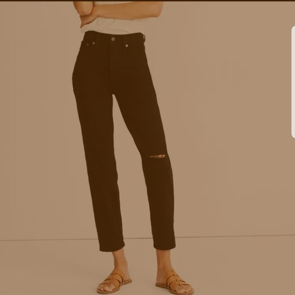 The Petite Perfect Vintage Jean in Stone Black: Knee-Slit Edition